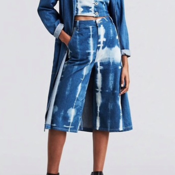 Levi’s Made and Crafted Bleach Dye Culottes - Picture 1 of 4